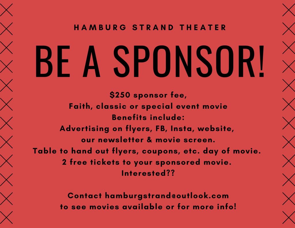 sponsor a faith or classic movie night