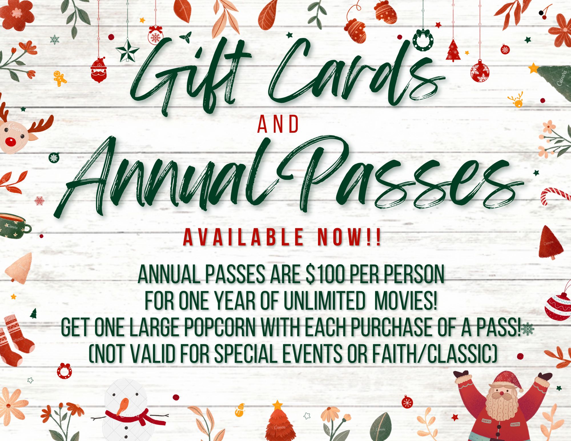 gift cards and annual passes banner