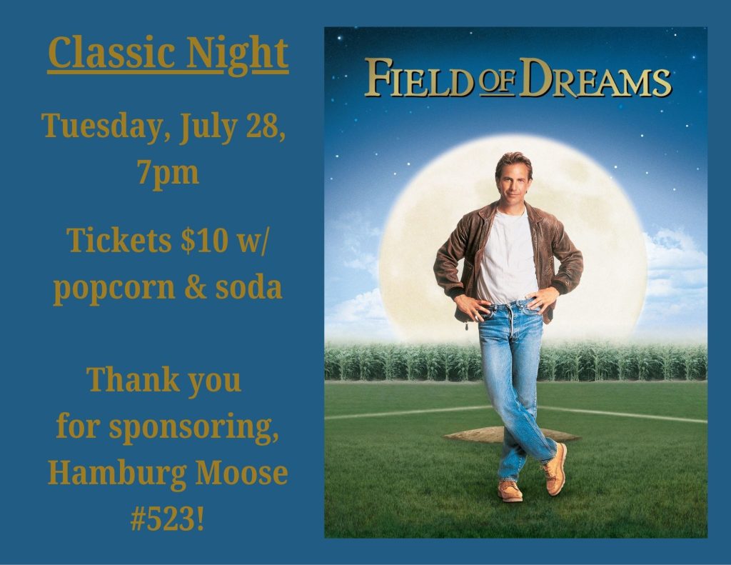 field of dreams classic movie night schedule